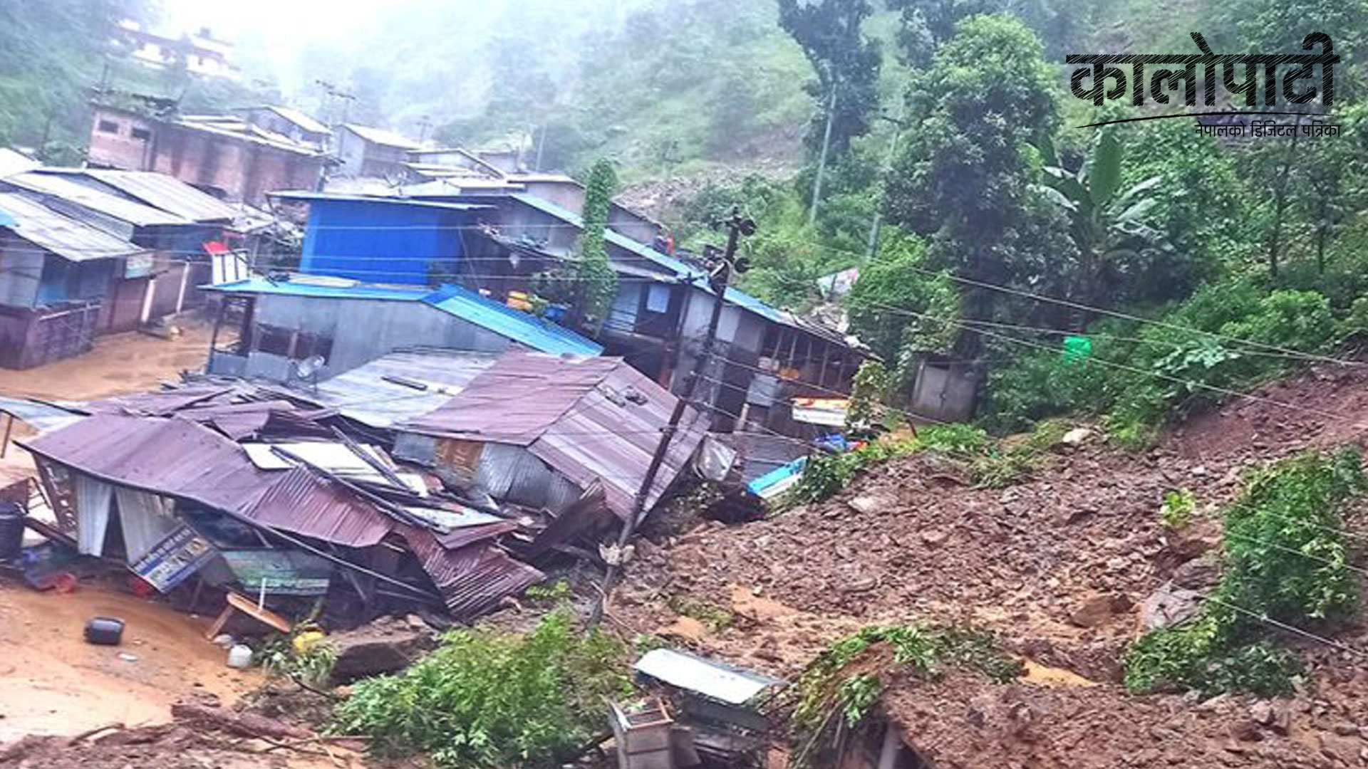 दोलखामा पहिरो जाँदा सिंगटी बजारका ६५ घर उच्च जोखिममा